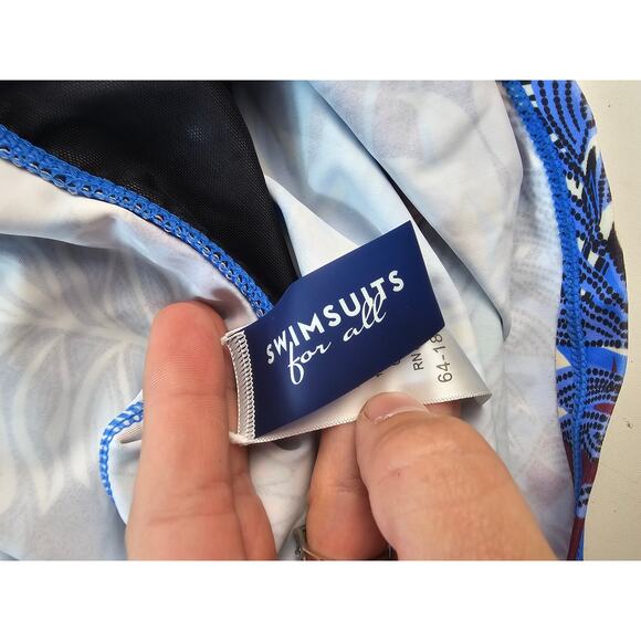 NWT NEW Swimsuits for all bra sized swim top tankini modest plus sz 10 DD F bra - Picture 6 of 8